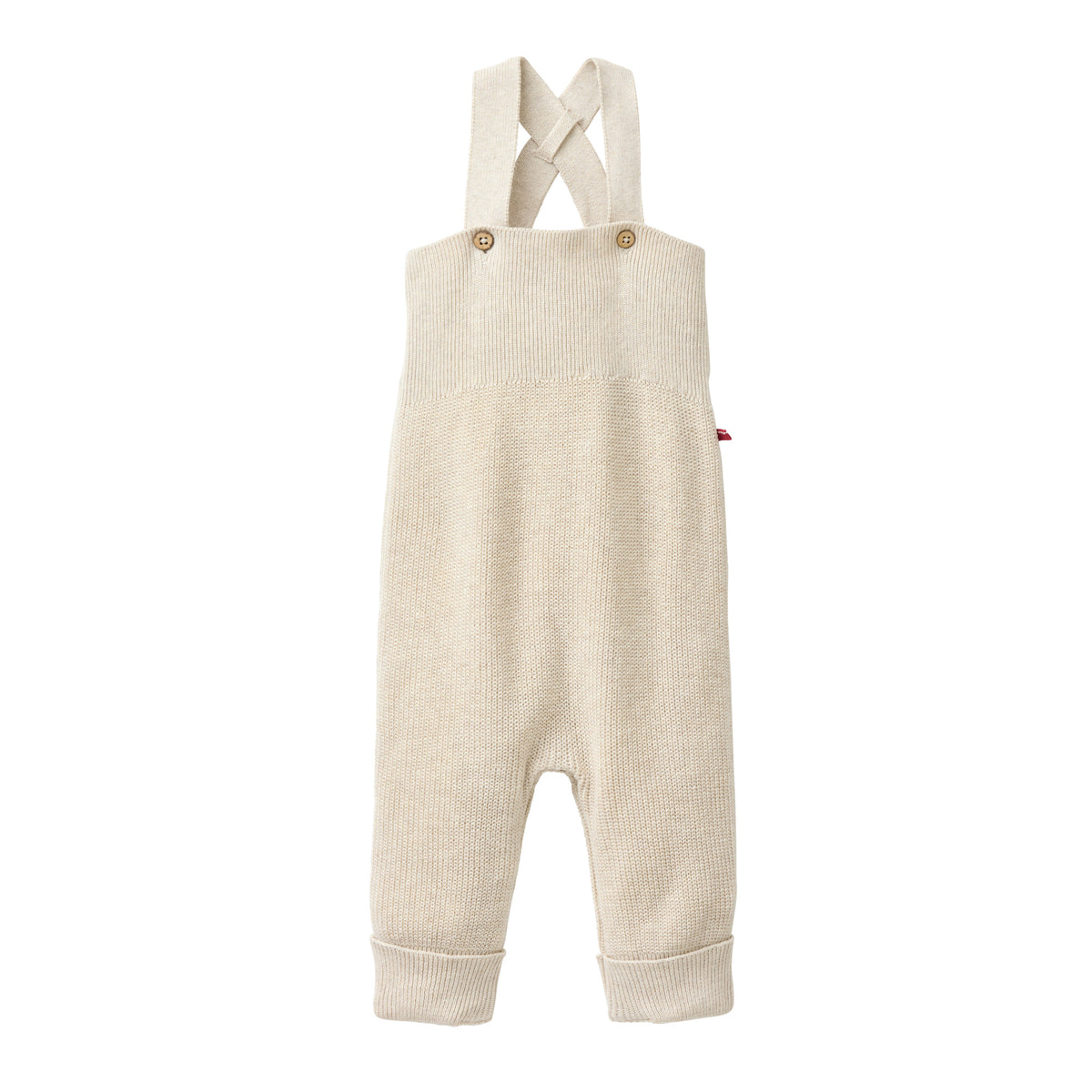 People Wear Organic Strick Latzhose in beige uni