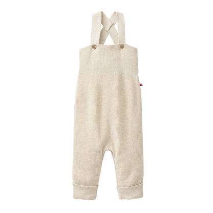People Wear Organic Strick Latzhose in beige uni