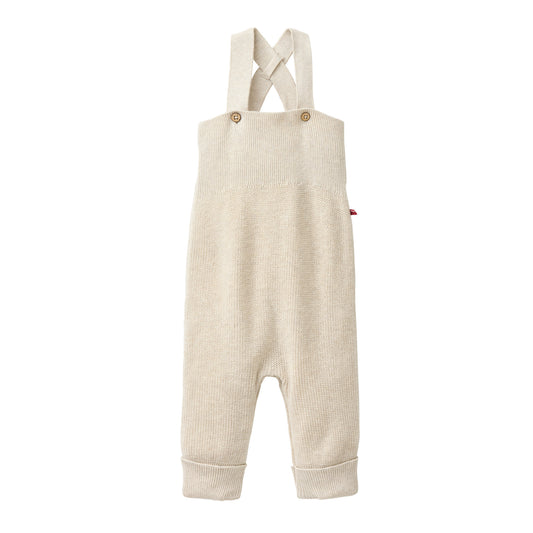 People Wear Organic Strick Latzhose in beige uni