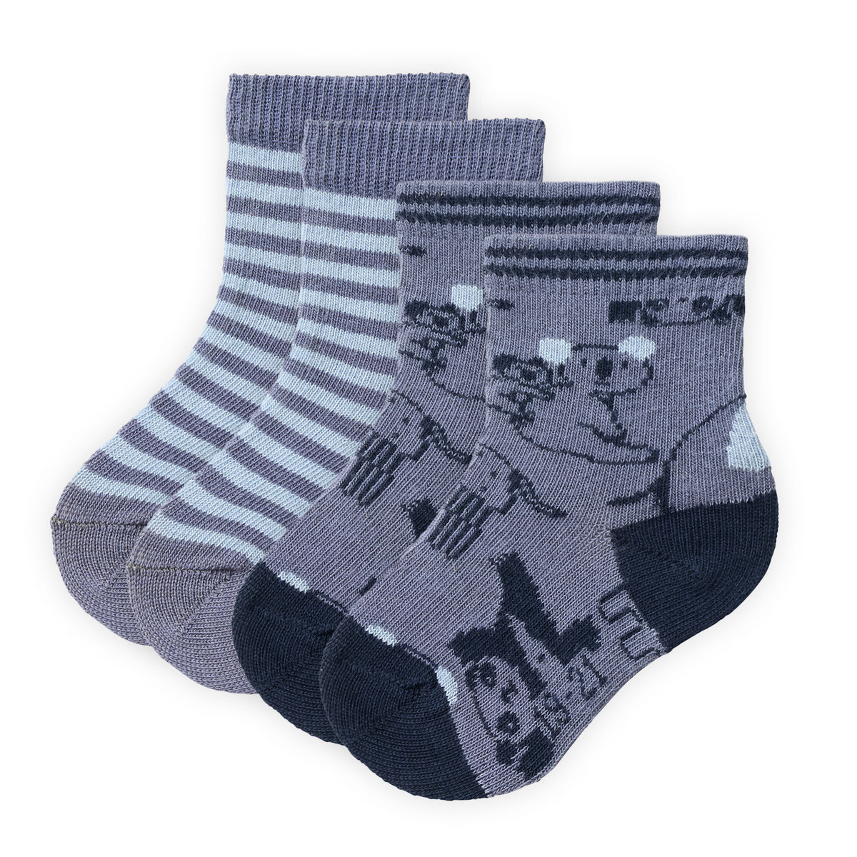 People Wear Organic Socken im Doppelpack in ozean mix  GOTS