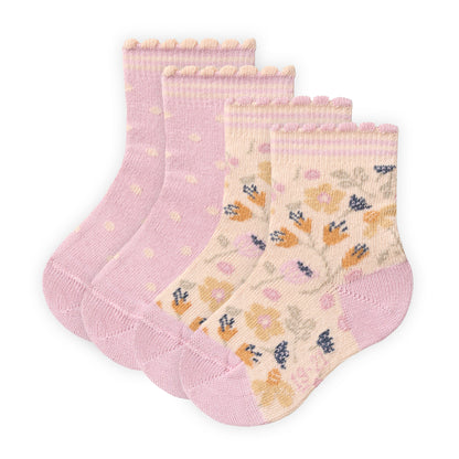 People Wear Organic Socken im Doppelpack in malve mix