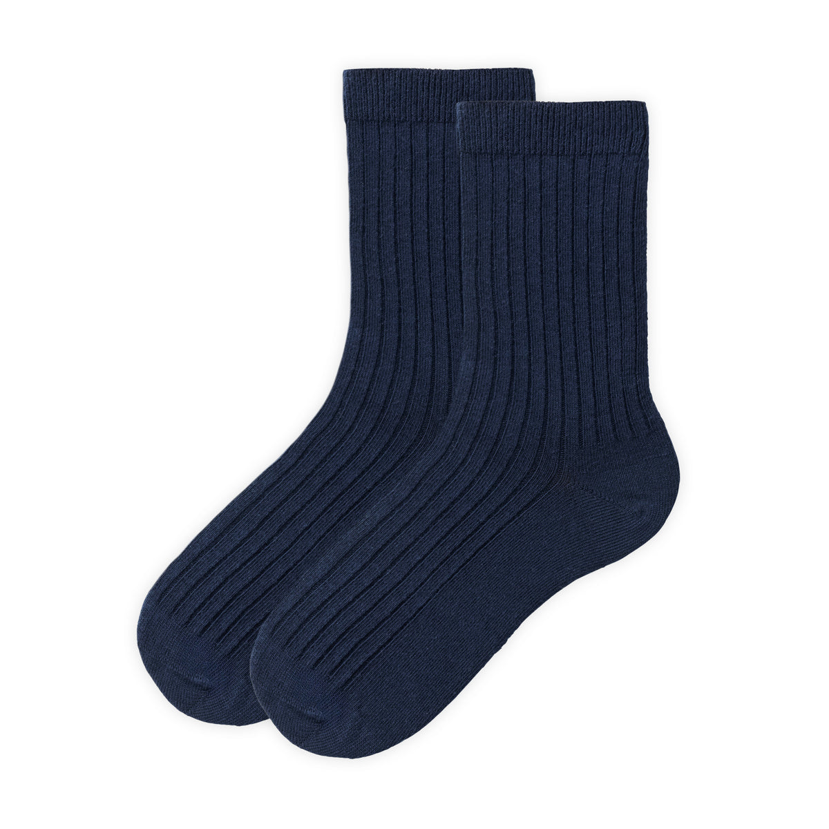 People Wear Organic Ripp Socken im Doppelpack  in dunkelblau uni und blau uni GOTS