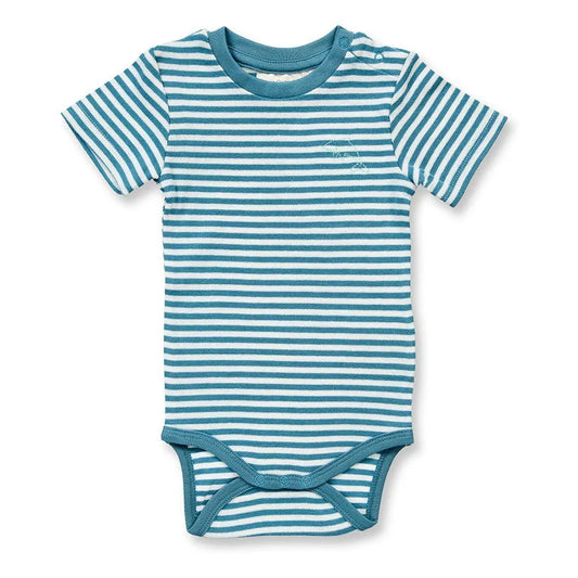 Sense Organics Baby Body blau-weiß geringelt, Modell VARIN GOTS