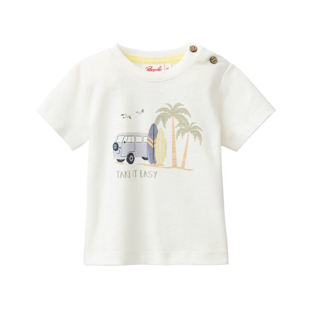 People Wear Organic Kurzarm-Shirt 'Beach Life' GOTS