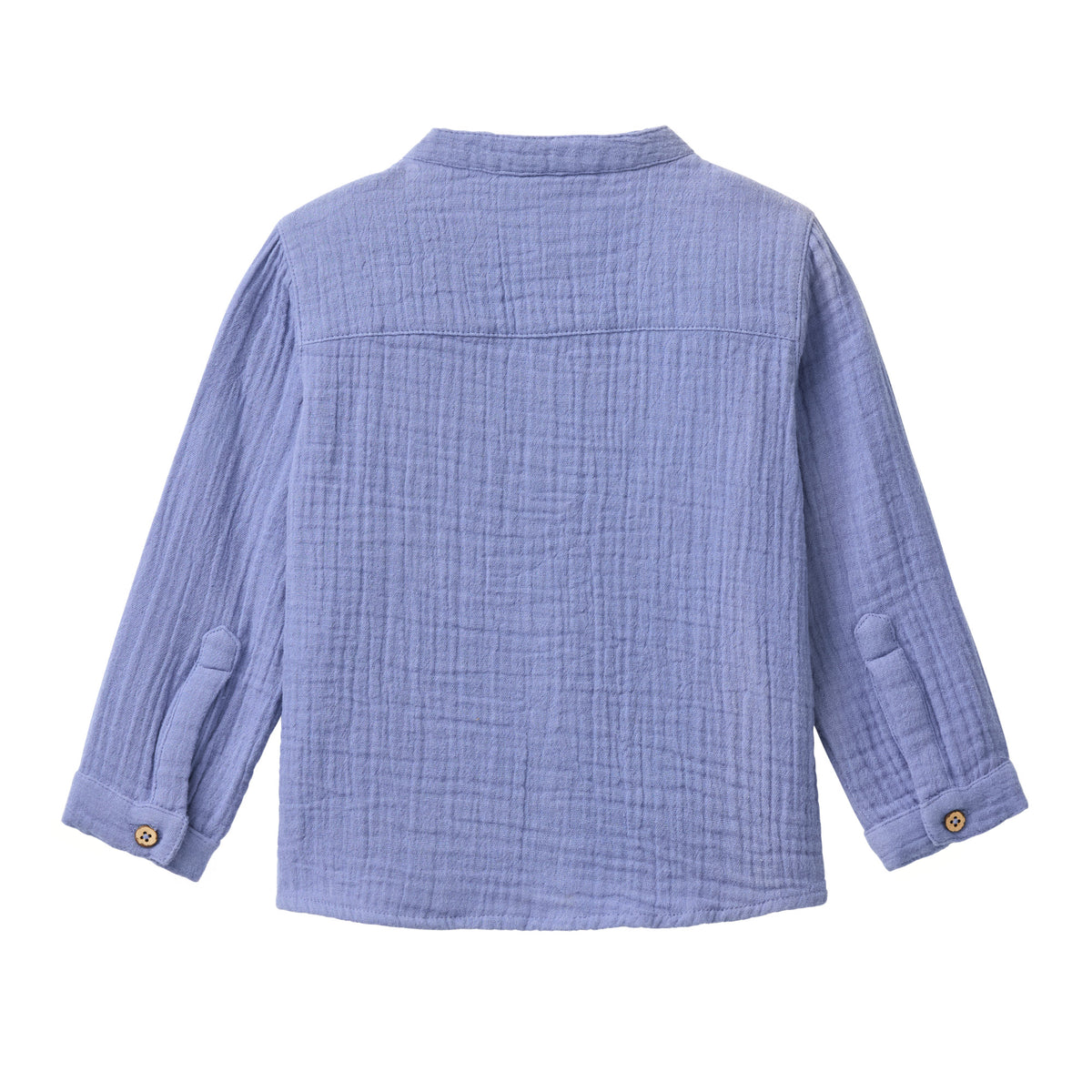People Wear Organic Musselin-Hemd in atklantikblau GOTS