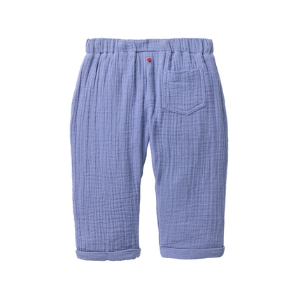 People Wear Organic Musselin-Hose in Atlantikblau GOTS
