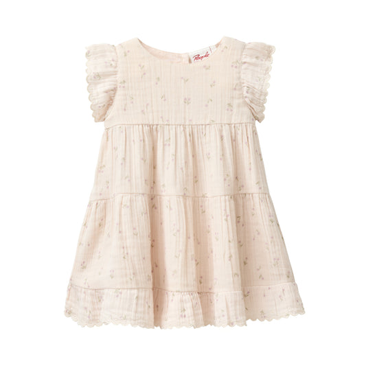 People Wear Organic Musselin-Kleid 'Kleine Kirschen' GOTS