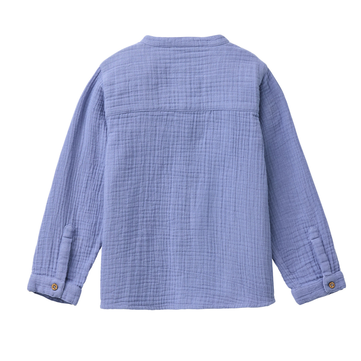 People Wear Organic Musselin-Hemd in atklantikblau GOTS