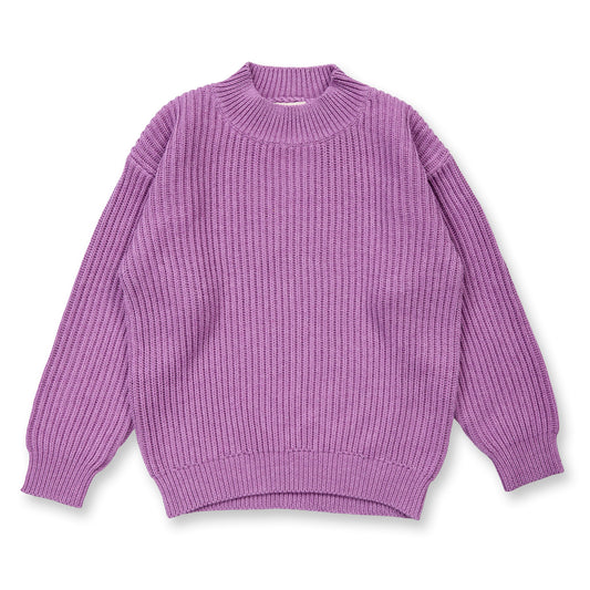 Sense Organics Kinder Strickpullover in Flieder Melange, Modell MARLEY, GOTS