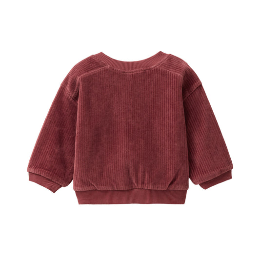 People Wear Organic Nicki-Sweatjacke zum Wenden Rosenholz GOTS