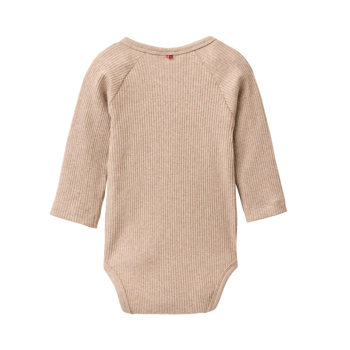 People Wear Organic Langarm-Wickelbody Dunkelsand Mélange GOTS
