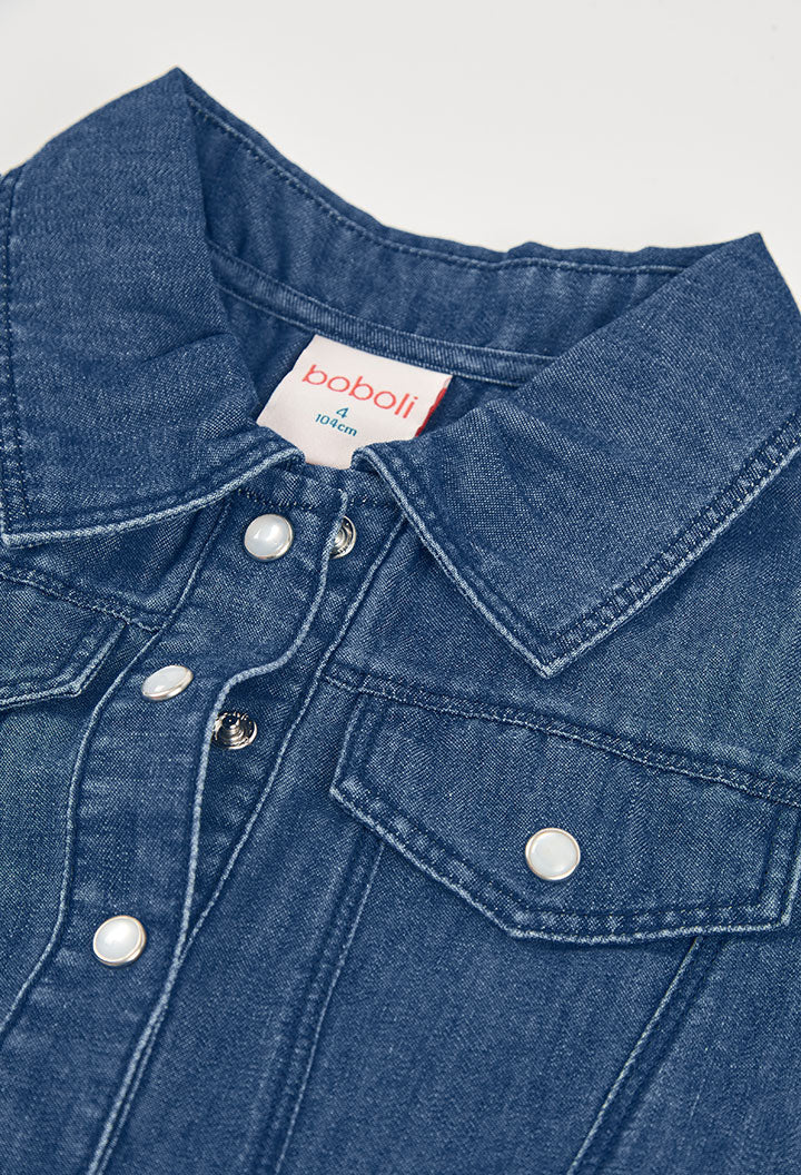 Boboli Sommerkleid mit Jeans-Oberteil und Stufenrock