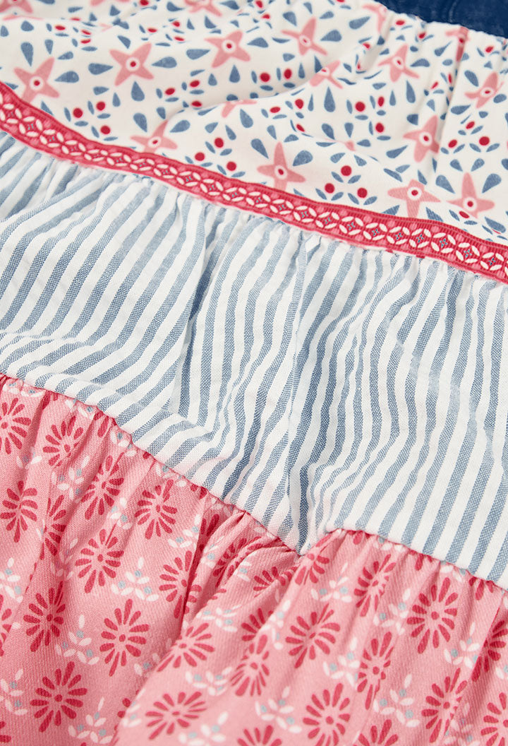Boboli Sommerkleid mit Jeans-Oberteil und Stufenrock
