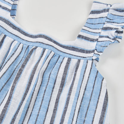 Boboli Gestreiftes Sommerkleid aus Leinen