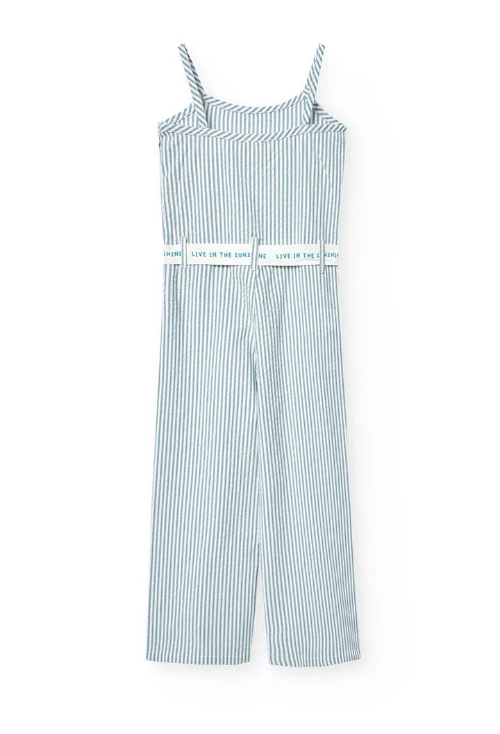 Boboli Jumpsuit gestreift mit Gürtel