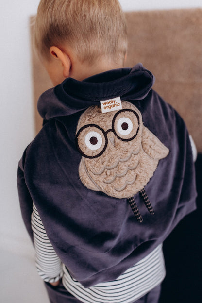 Wooly Organic Nicki Sweatshirt mit applizierter Eule GOTS