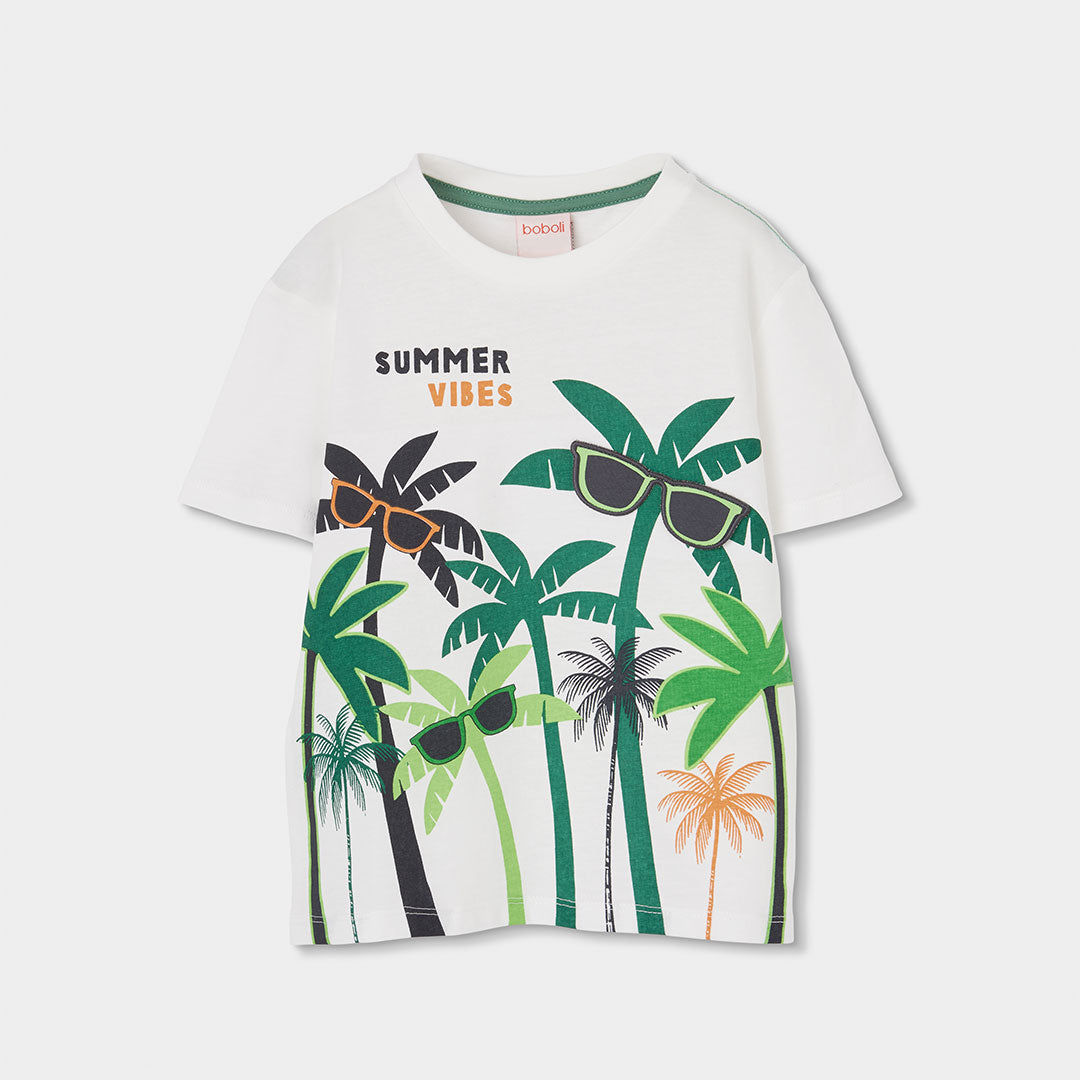 Boboli T-Shirt mit Palmenprint