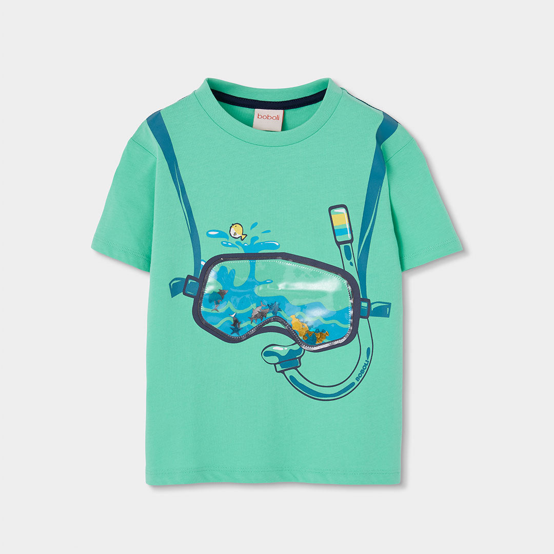 Boboli T-Shirt mit 3D-Taucherbrille