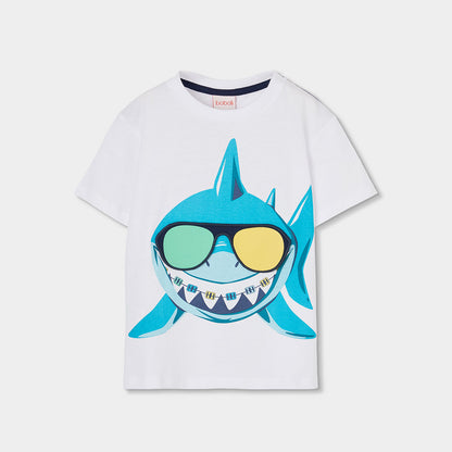 Boboli T-Shirt mit Haifisch-Print