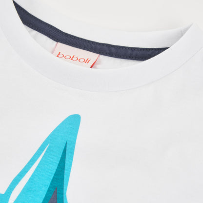 Boboli T-Shirt mit Haifisch-Print