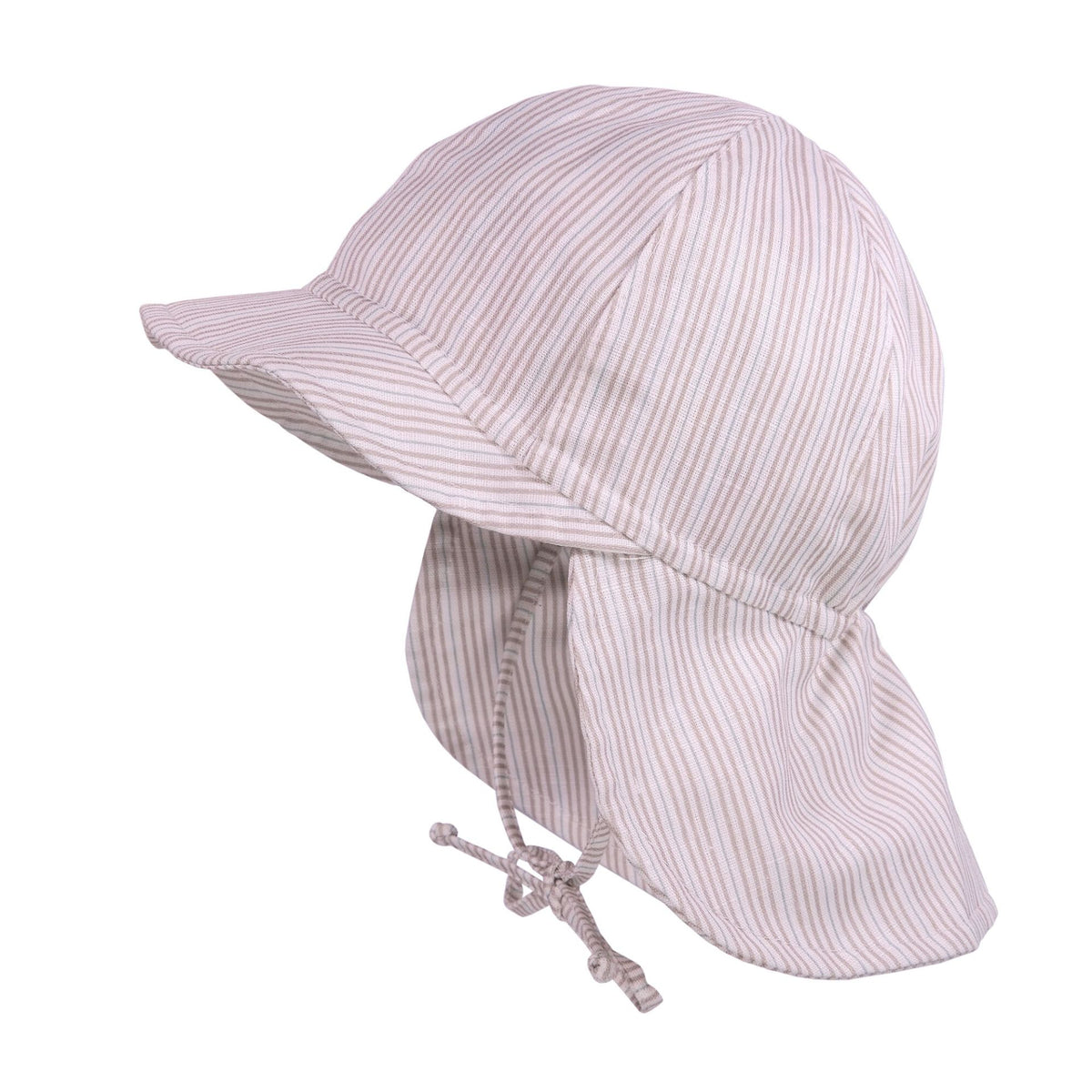 Maximo GOTS BABY BOY-Schildmütze, Leinenoptik, Nackenschutz, Futter, Bindeband