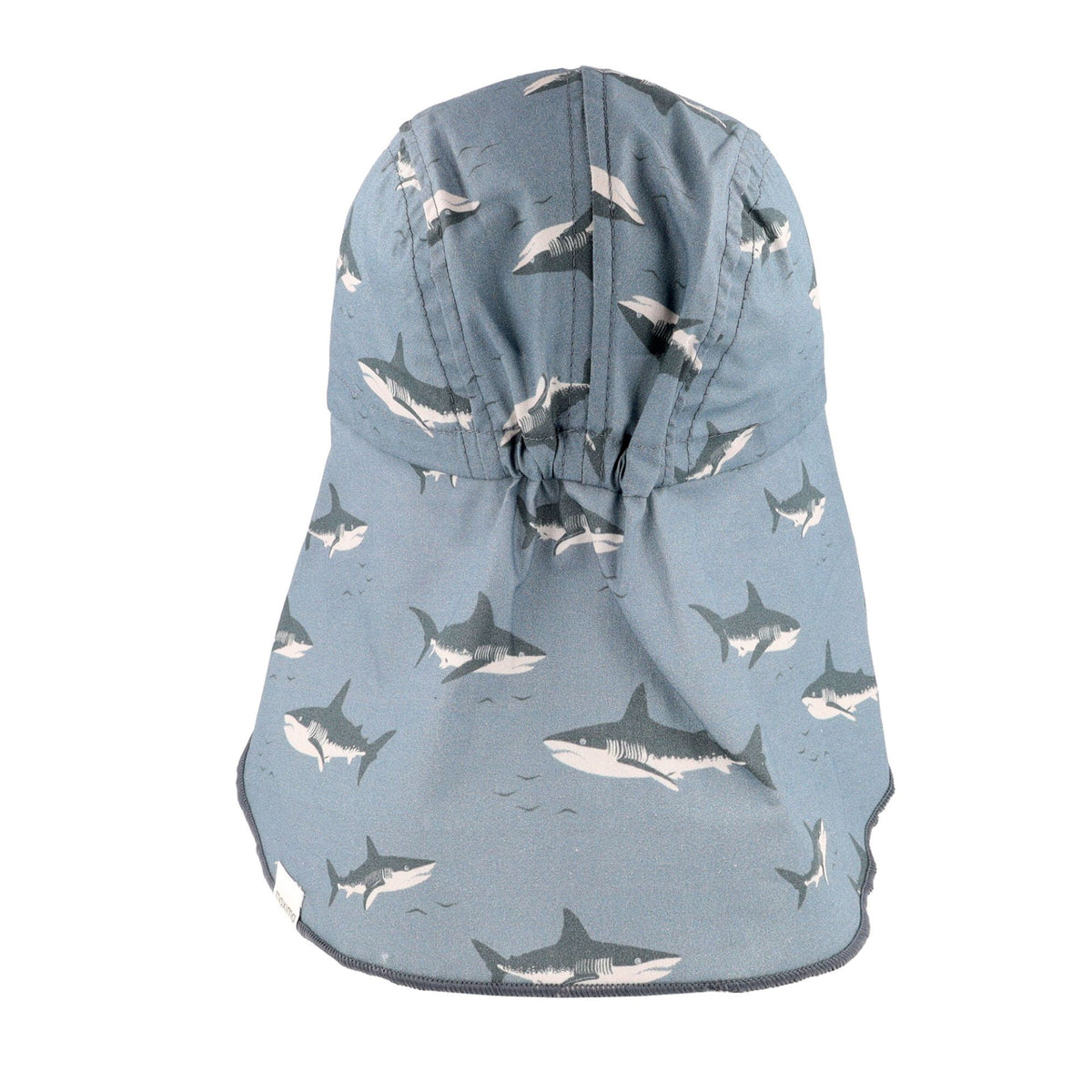 maximo MINI BOY-Schildmütze, Nackenschutz, Bindeband mit Haifisch-Print
