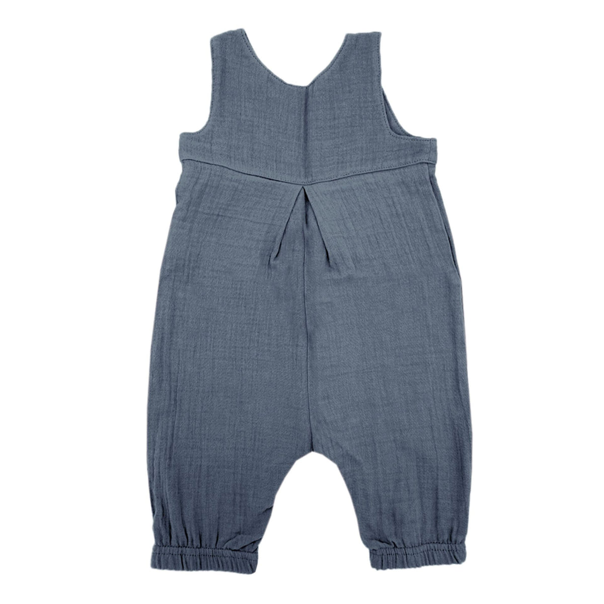 maximo GOTS BABY-Overall, Musselinstoff, Windelöffnung in flint stone