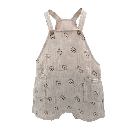 maximo GOTS BABY-Latzshorts, Taschen Musselinstoff, Futter, Windelöffnung