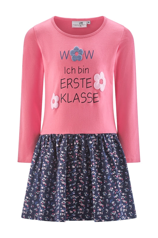 Happy Girl Kleid Langarm 'Ich bin erste Klasse'