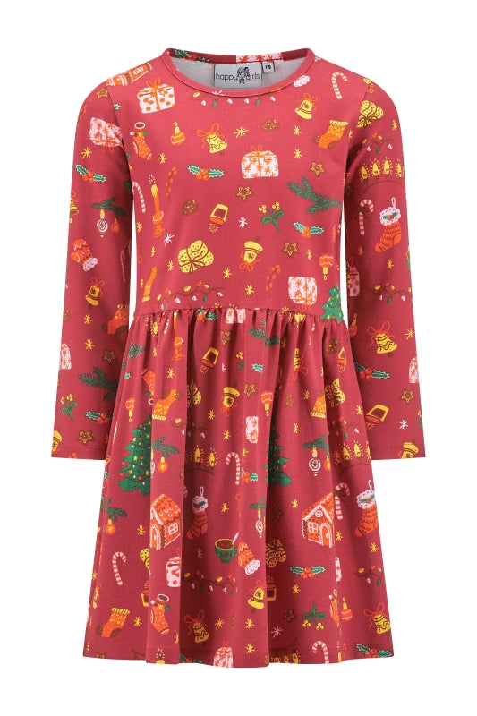 Happy Girls Kleid Langarm Weihnachten
