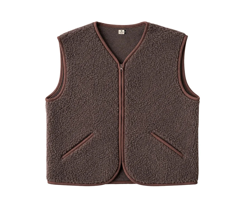 Alwero Weste POS Adult aus Bio-Wolle Ultralight Choco Martini
