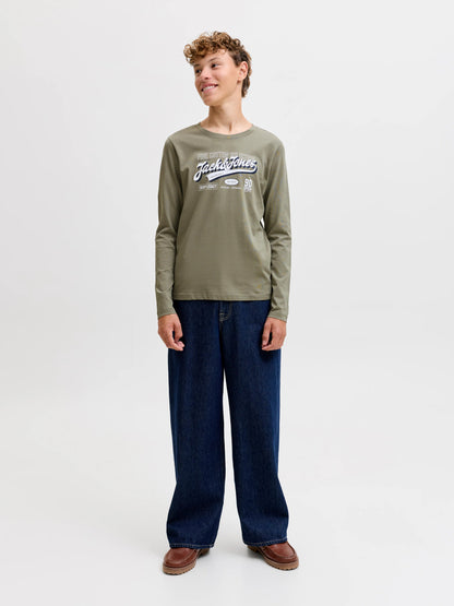Jack & Jones Junior Langarmshirt mit Brustprint