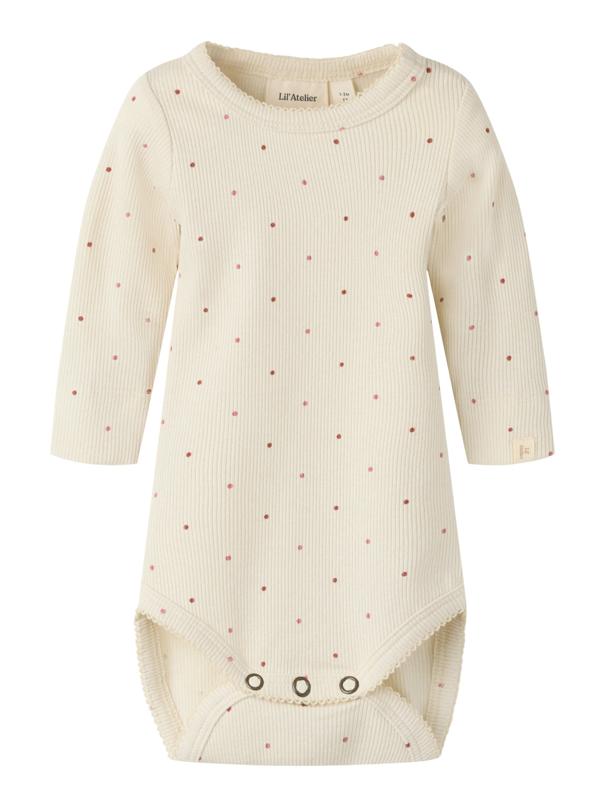 Lil'Atelier Body Langarm mit kleinen Punkten