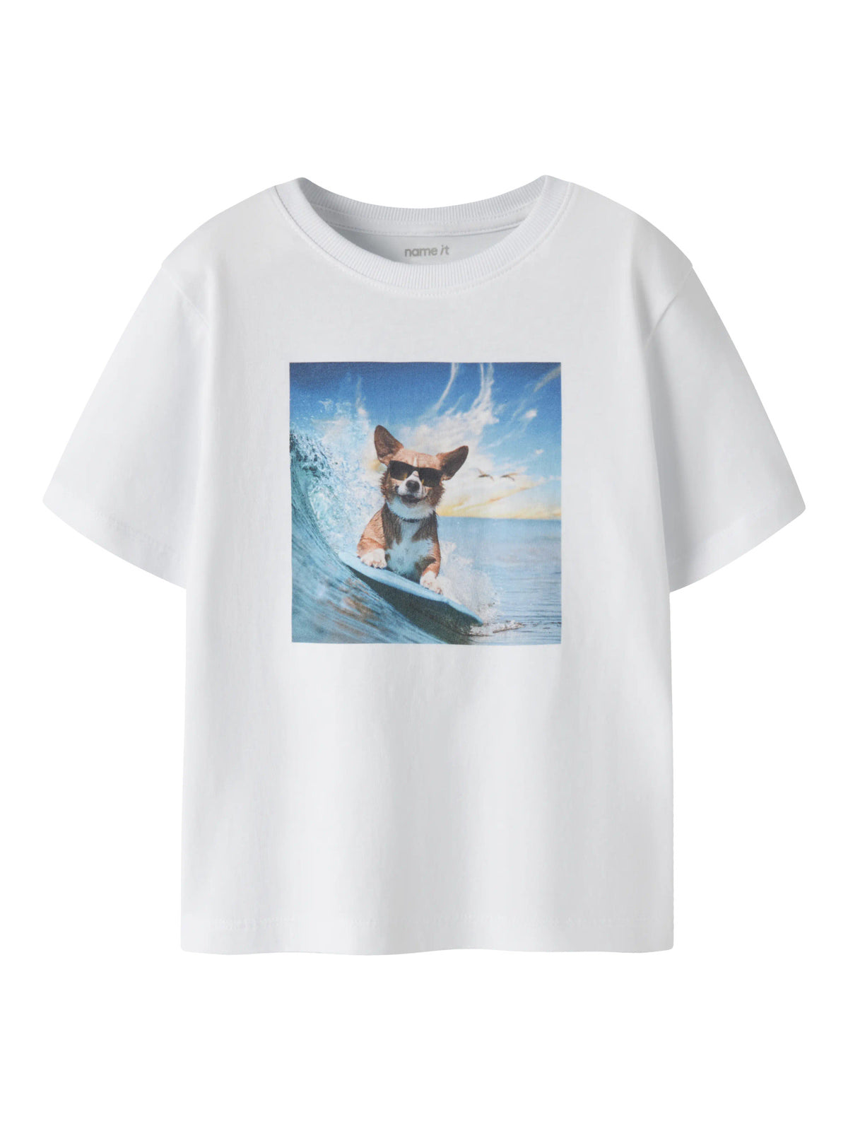 Name it T-Shirt mit Fotoprint 'Surfer Dog'