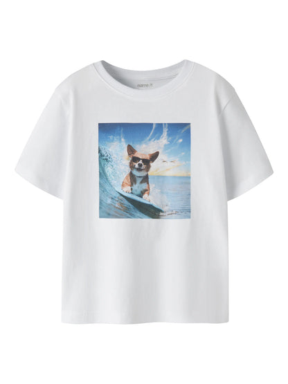 Name it T-Shirt mit Fotoprint 'Surfer Dog'