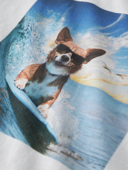 Name it T-Shirt mit Fotoprint 'Surfer Dog'