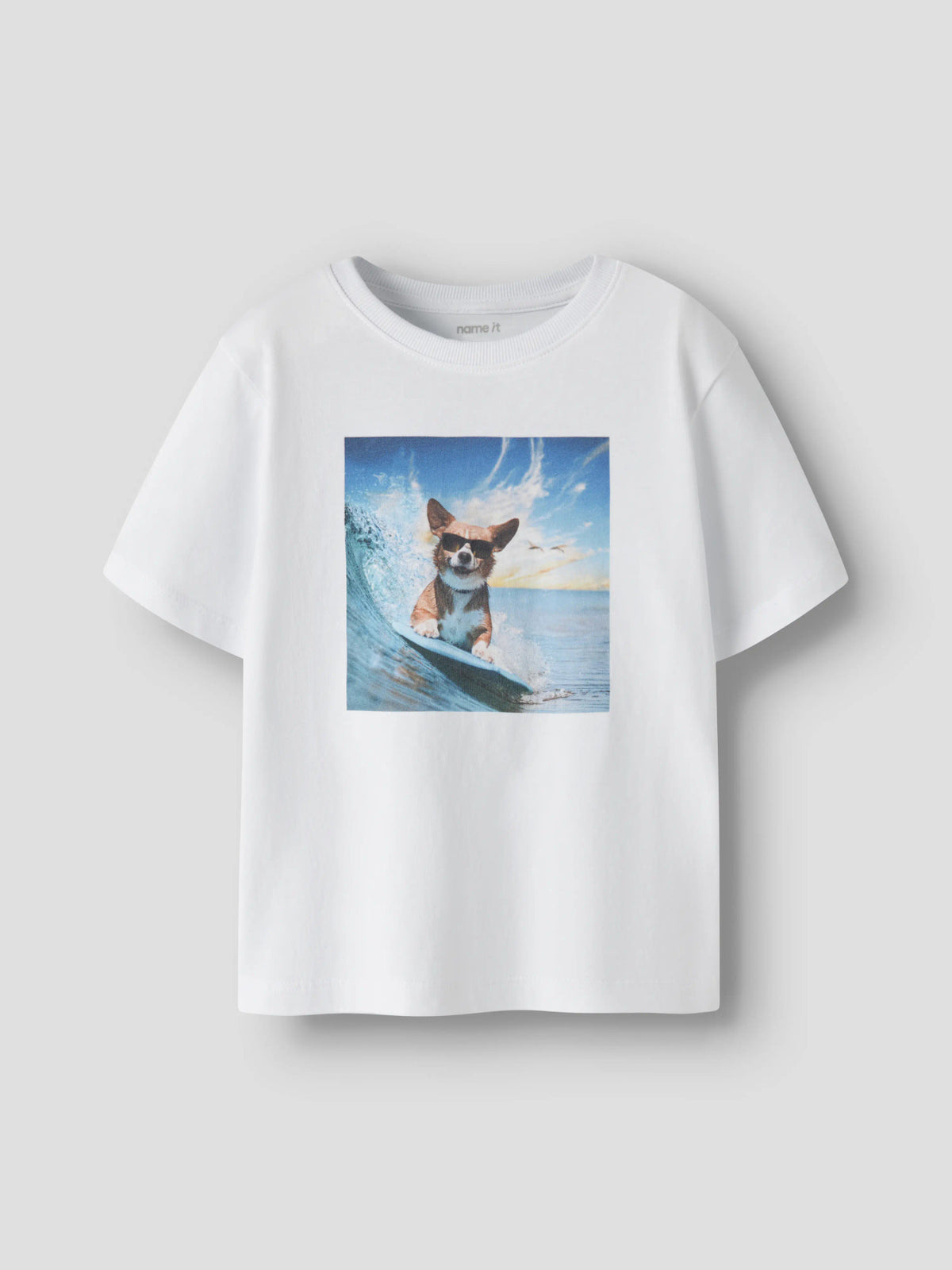 Name it T-Shirt mit Fotoprint 'Surfer Dog'