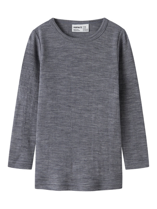 Name it Langarmshirt aus Merinowolle