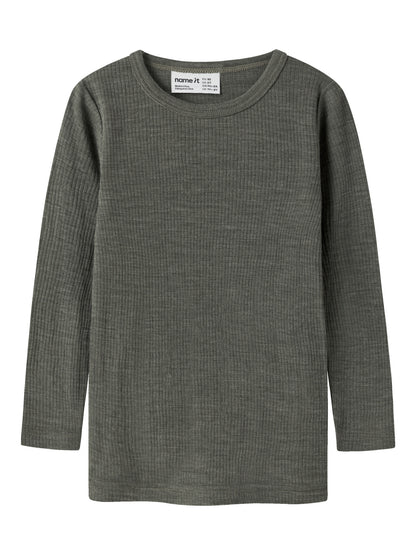 Name it Langarmshirt aus Merinowolle