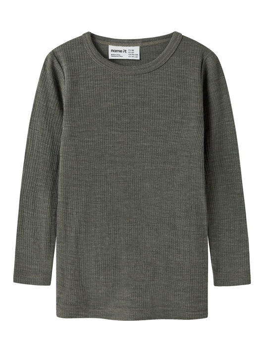 Name it Langarmshirt aus Merinowolle