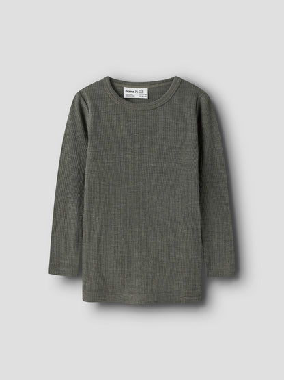 Name it Langarmshirt aus Merinowolle