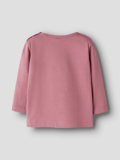 Name it Langarmshirt mit Glitzer-Muschelprint aus Bio-Baumwolle