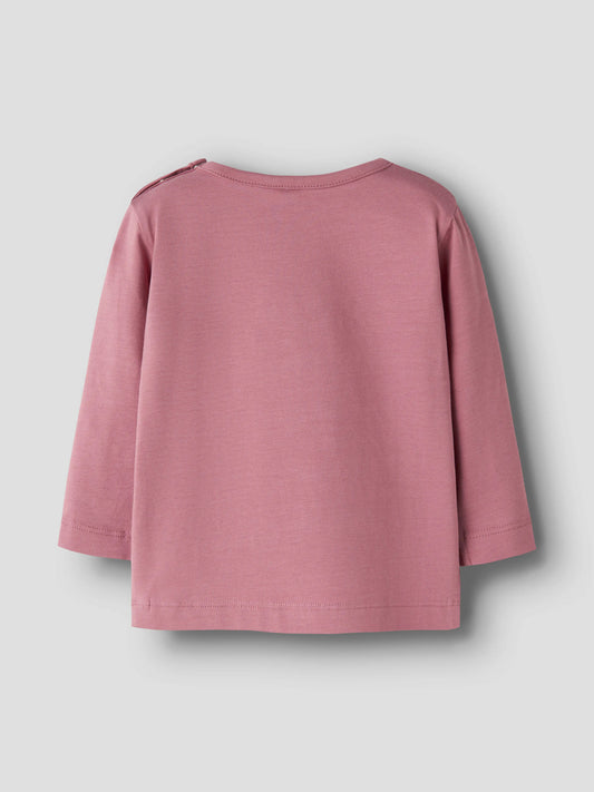 Name it Langarmshirt mit Glitzer-Muschelprint aus Bio-Baumwolle