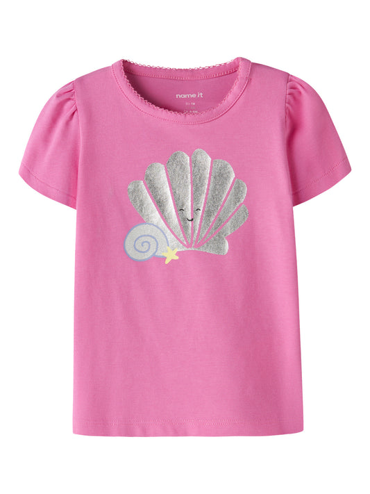 Name it T-Shirt mit Glitzerprint aus Bio-Baumwolle