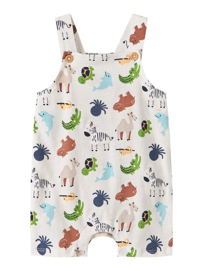 Name it Kurze Latzhose mit Alloverprint aus Bio-Baumwolle