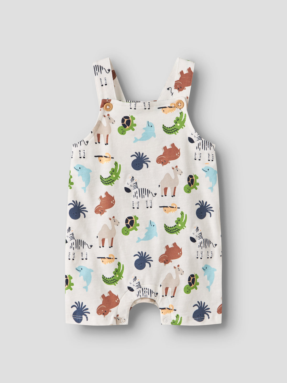 Name it Kurze Latzhose mit Alloverprint aus Bio-Baumwolle