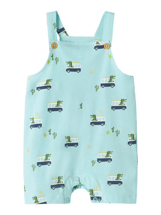 Name it Kurze Latzhose mit Alloverprint aus Bio-Baumwolle