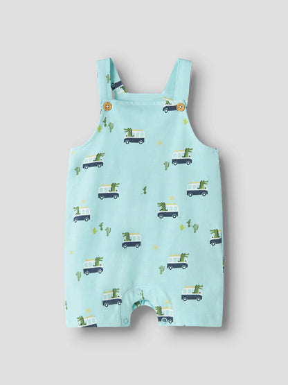 Name it Kurze Latzhose mit Alloverprint aus Bio-Baumwolle