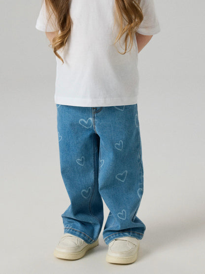 Name it Jeans Wide Rose mit Herzen