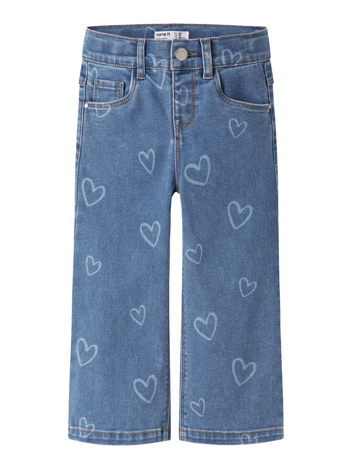 Name it Jeans Wide Rose mit Herzen